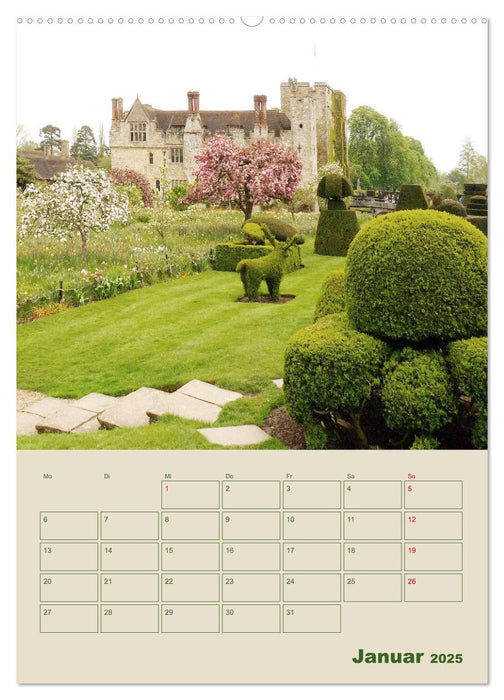 Schlösser und Gärten in England (CALVENDO Premium Wandkalender 2025)