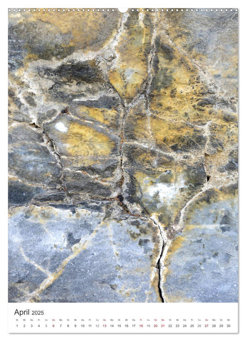 Strukturen - Steine, Eis, Pflanzen (CALVENDO Premium Wandkalender 2025)