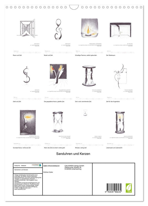 Sanduhren und Kerzen (CALVENDO Wandkalender 2025)
