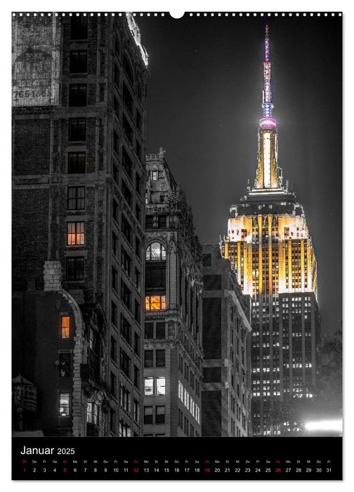 New York City - Color Glow Edition (CALVENDO Premium Wandkalender 2025)