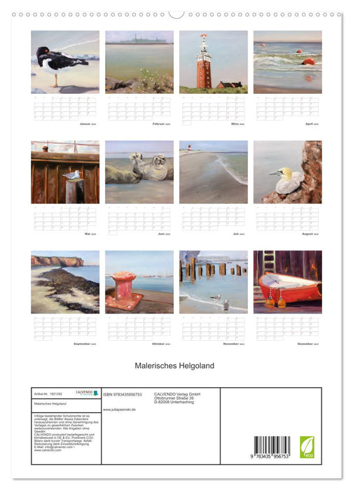 Malerisches Helgoland (CALVENDO Premium Wandkalender 2025)