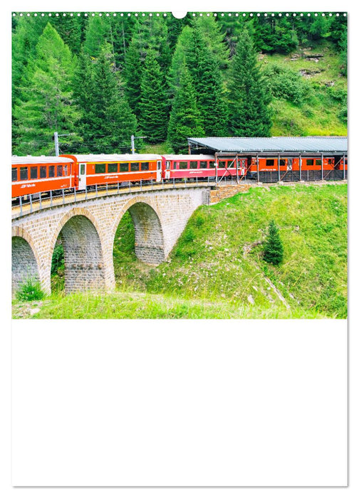 Rhätische Bahn - aussichtsreiches Bahnerlebnis (CALVENDO Wandkalender 2025)