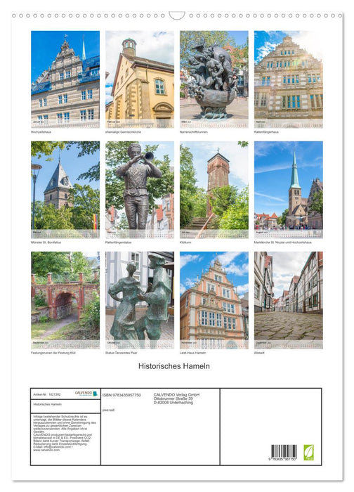 Historisches Hameln (CALVENDO Wandkalender 2025)