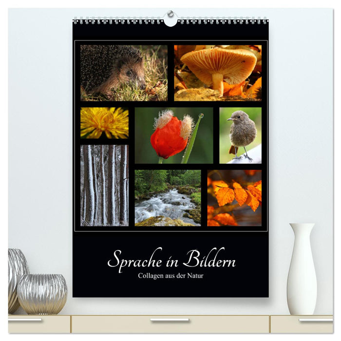 Sprache in Bildern - Collagen aus der Natur (CALVENDO Premium Wandkalender 2025)