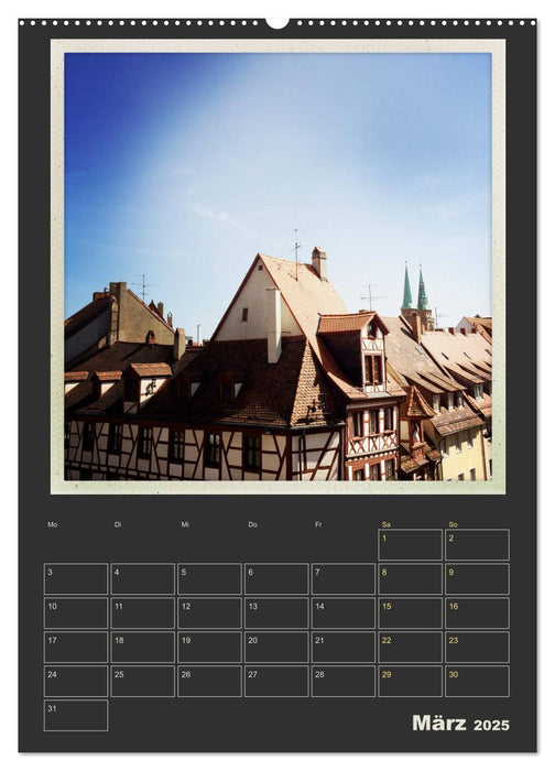 Nürnberg City Pics im Retro Look (CALVENDO Premium Wandkalender 2025)