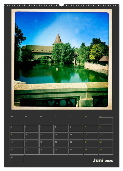 Nürnberg City Pics im Retro Look (CALVENDO Premium Wandkalender 2025)