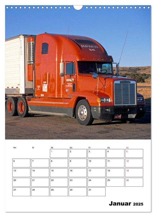 US-Trucks ... unterwegs im amerikanischen Westen - Monatsplaner (CALVENDO Wandkalender 2025)