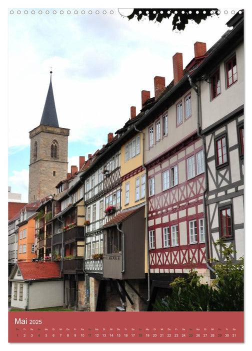 Erfurt - Blitzlichter der historischen Altstadt (CALVENDO Wandkalender 2025)