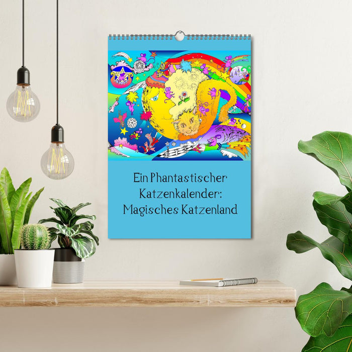 Ein phantastischer Katzenkalender: Magisches Katzenland (CALVENDO Wandkalender 2025)