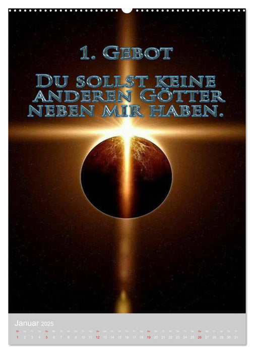 GOTTES 10 GEBOTE (CALVENDO Premium Wandkalender 2025)