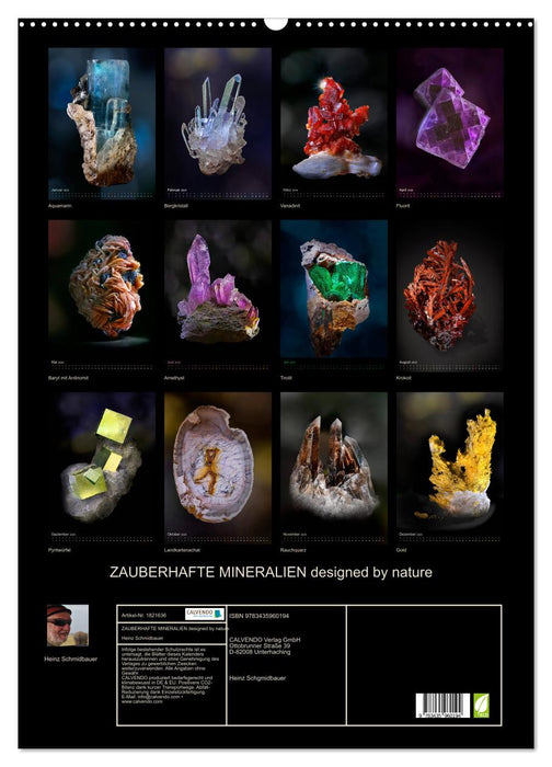 ZAUBERHAFTE MINERALIEN designed by nature (CALVENDO Wandkalender 2025)