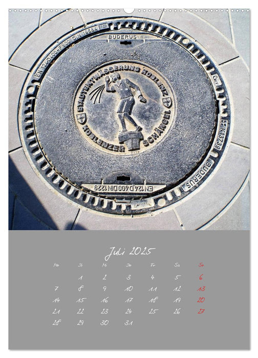 Faszination Kanaldeckel (CALVENDO Premium Wandkalender 2025)