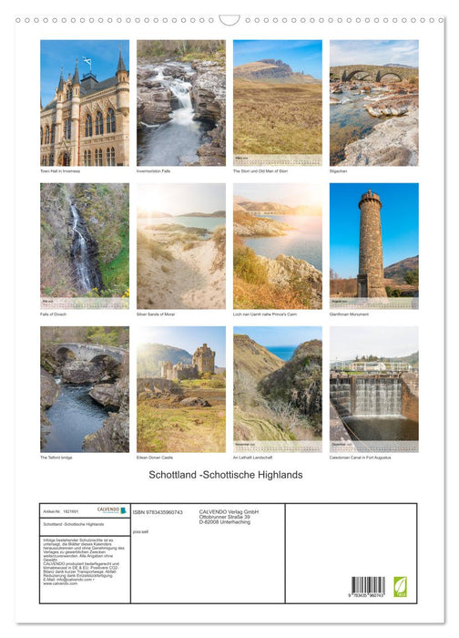 Schottland -Schottische Highlands (CALVENDO Wandkalender 2025)