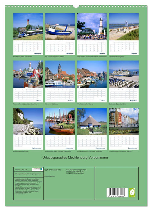 Urlaubsparadies Mecklenburg-Vorpommern (CALVENDO Premium Wandkalender 2025)