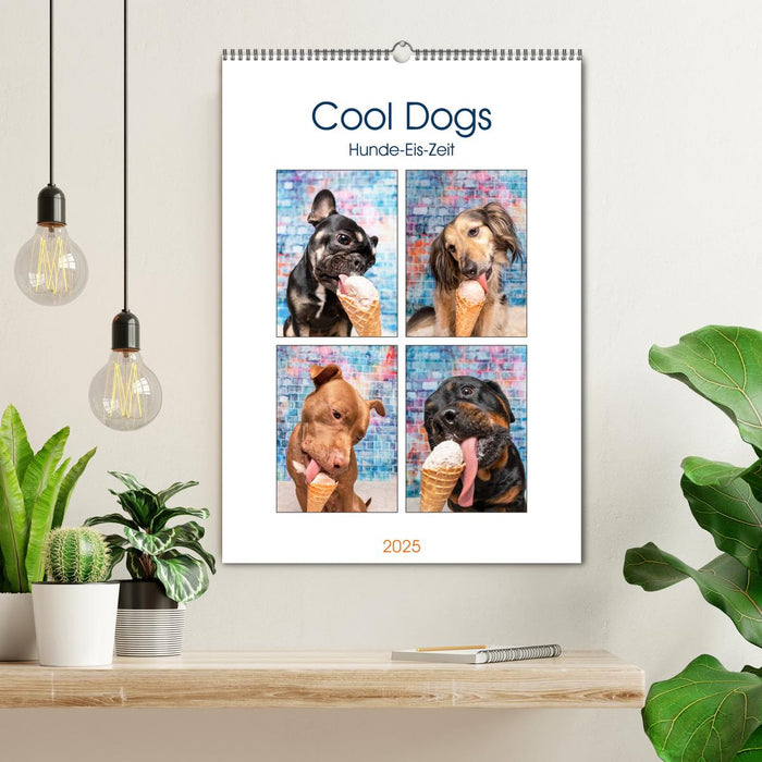 Cool Dogs - Hunde-Eis-Zeit (CALVENDO Wandkalender 2025)