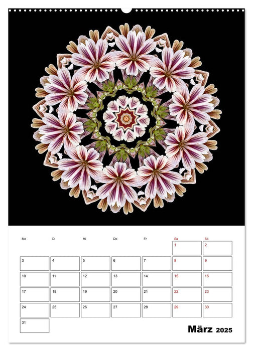 Blumenkunst - mandala-art (CALVENDO Premium Wandkalender 2025)