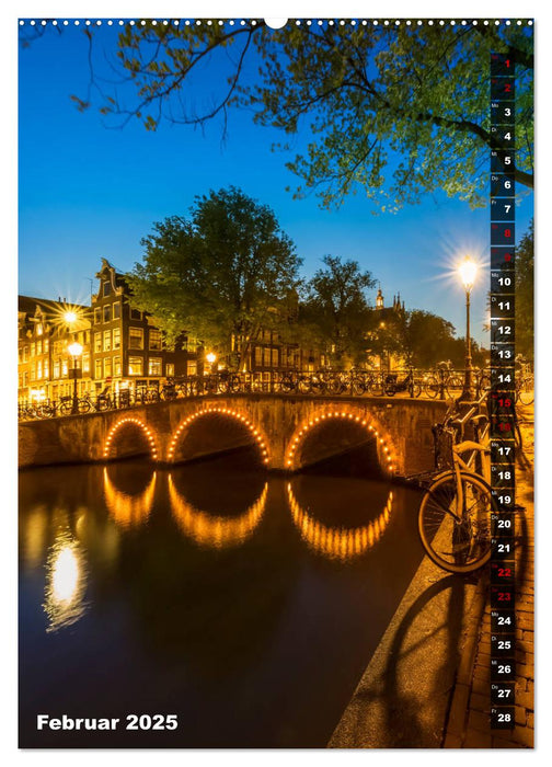 AMSTERDAM Charmantes Stadtherz (CALVENDO Premium Wandkalender 2025)