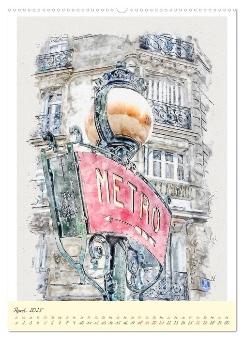 Paris - malerische Metropole (CALVENDO Premium Wandkalender 2025)