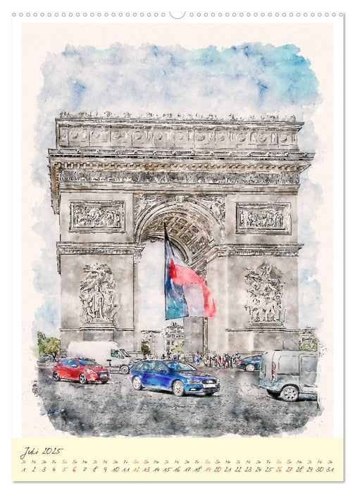 Paris - malerische Metropole (CALVENDO Premium Wandkalender 2025)