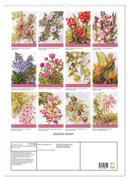 Südliche Gärten (CALVENDO Wandkalender 2025)