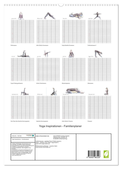 Yoga Inspirationen - Familienplaner (CALVENDO Premium Wandkalender 2025)