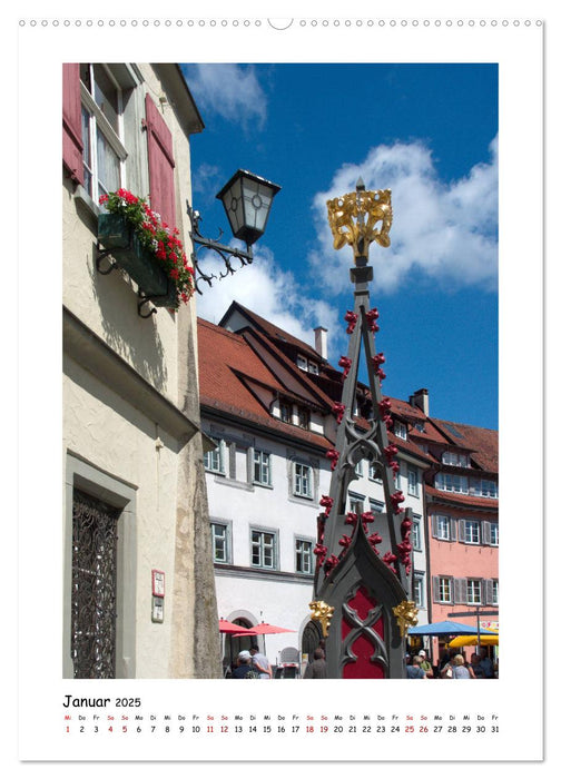 Wangen im Allgäu und seine schönen Brunnen (CALVENDO Wandkalender 2025)