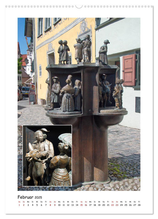 Wangen im Allgäu und seine schönen Brunnen (CALVENDO Wandkalender 2025)