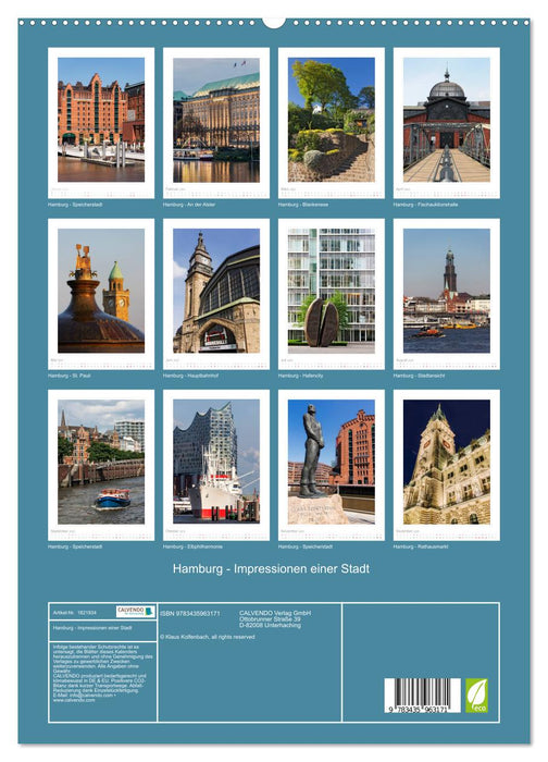 Hamburg - Impressionen einer Stadt (CALVENDO Premium Wandkalender 2025)
