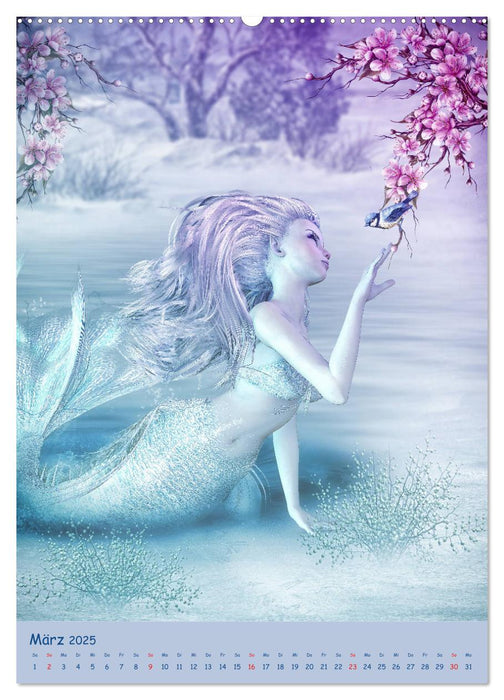 Mystische Meerjungfrauen (CALVENDO Premium Wandkalender 2025)