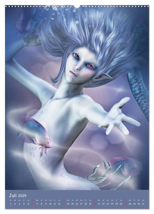 Mystische Meerjungfrauen (CALVENDO Premium Wandkalender 2025)
