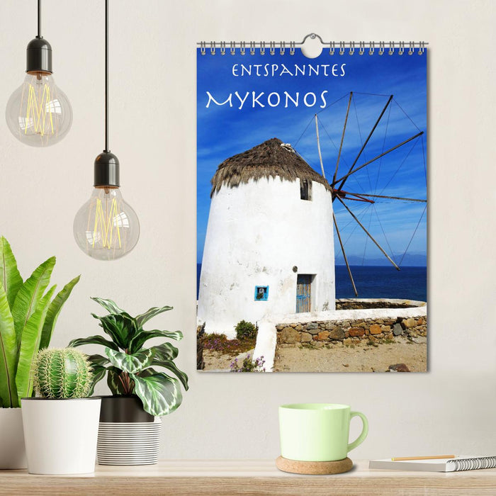 Entspanntes Mykonos (CALVENDO Wandkalender 2025)