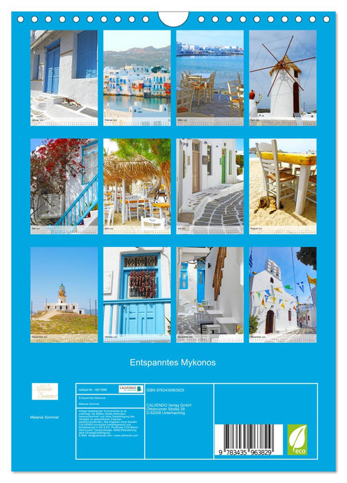 Entspanntes Mykonos (CALVENDO Wandkalender 2025)