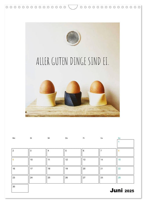 Mit Eiern durch's Jahr. (CALVENDO Wandkalender 2025)