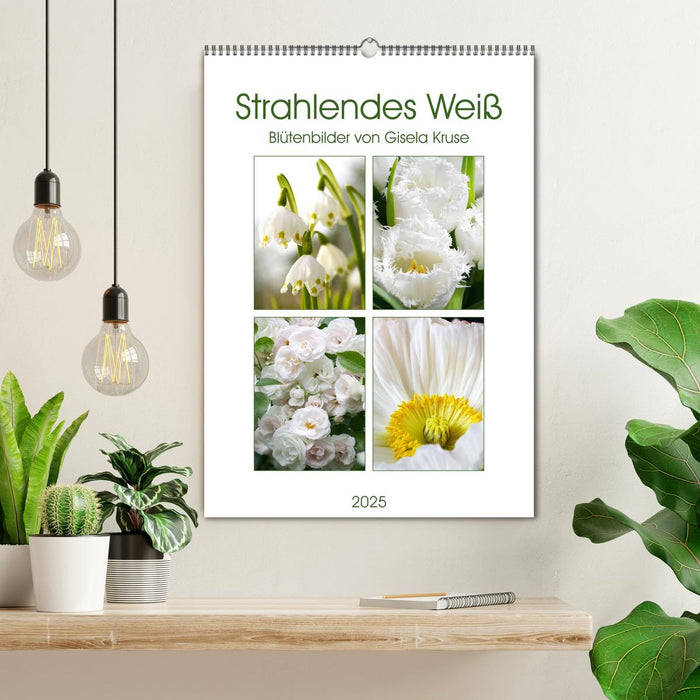 Strahlendes Weiß Blütenbilder (CALVENDO Wandkalender 2025)