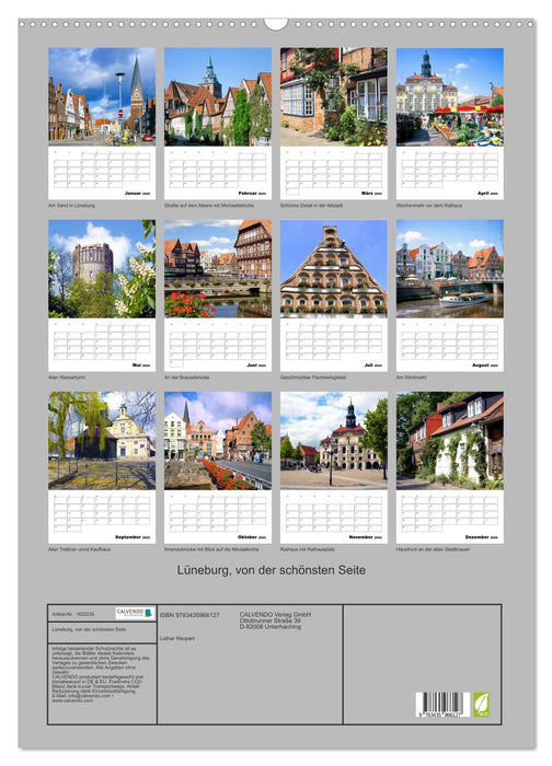 Lüneburg, von der schönsten Seite (CALVENDO Wandkalender 2025)