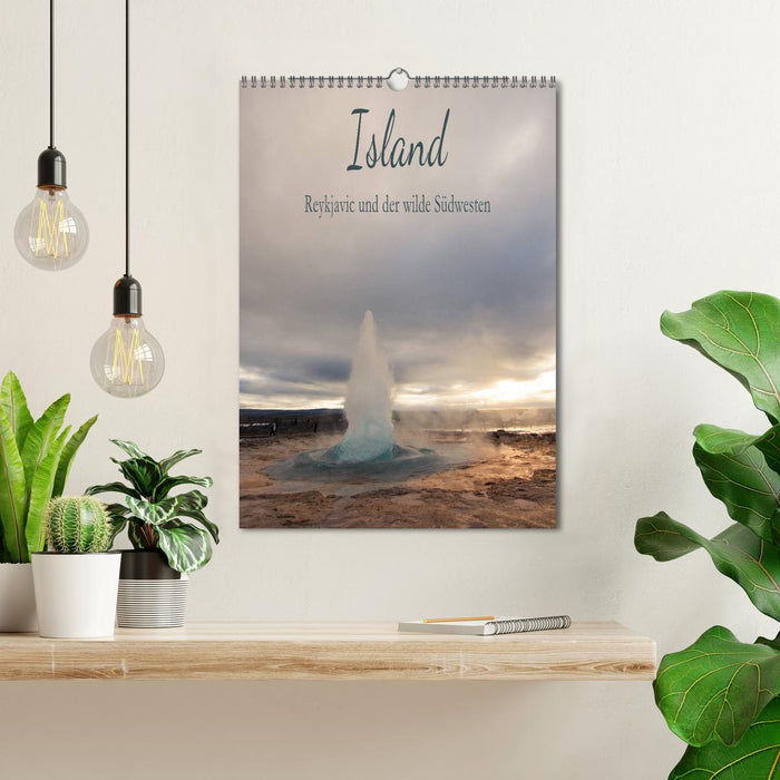 Island - Reykjavic und der wilde Südwesten (CALVENDO Wandkalender 2025)