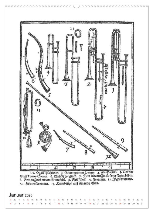 Michael Praetorius Syntagma Musicum (CALVENDO Wandkalender 2025)