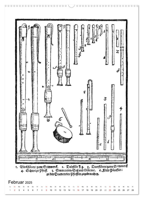 Michael Praetorius Syntagma Musicum (CALVENDO Wandkalender 2025)