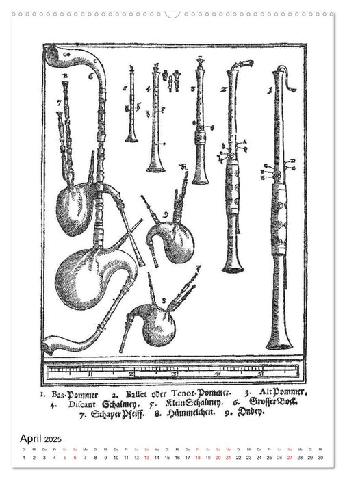 Michael Praetorius Syntagma Musicum (CALVENDO Wandkalender 2025)