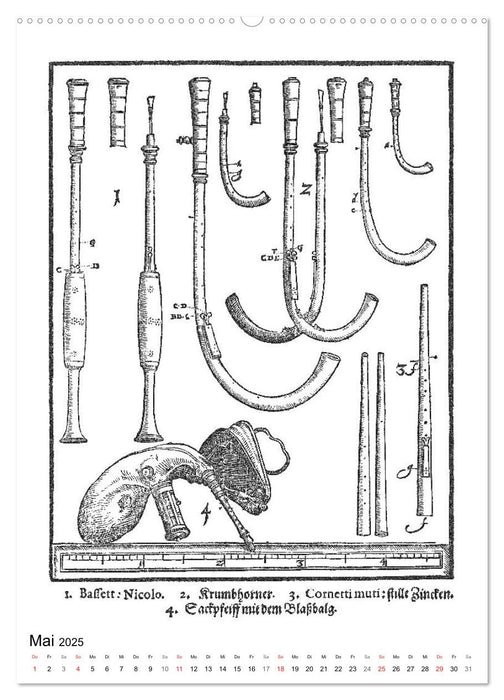 Michael Praetorius Syntagma Musicum (CALVENDO Wandkalender 2025)