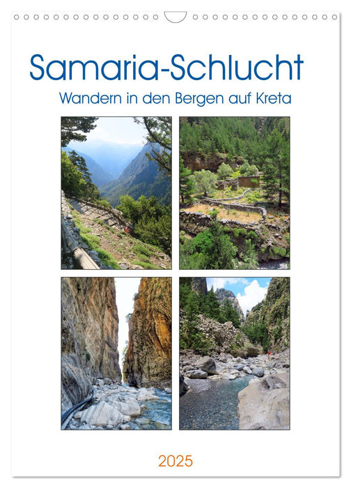 Samaria-Schlucht - Wandern in den Bergen auf Kreta (CALVENDO Wandkalender 2025)