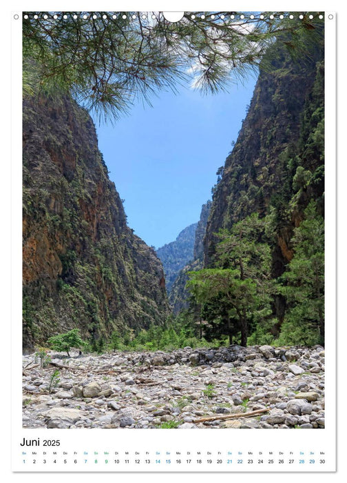 Samaria-Schlucht - Wandern in den Bergen auf Kreta (CALVENDO Wandkalender 2025)