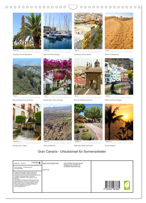 Gran Canaria - Urlaubsinsel für Sonnenanbeter (CALVENDO Wandkalender 2025)