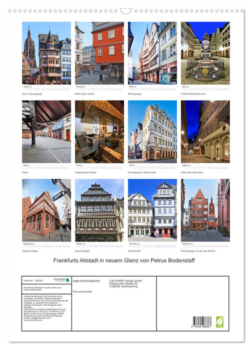 Frankfurts Altstadt in neuem Glanz von Petrus Bodenstaff (CALVENDO Wandkalender 2025)