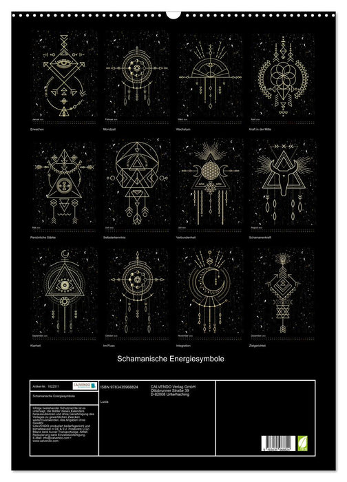 Schamanische Energiesymbole (CALVENDO Wandkalender 2025)