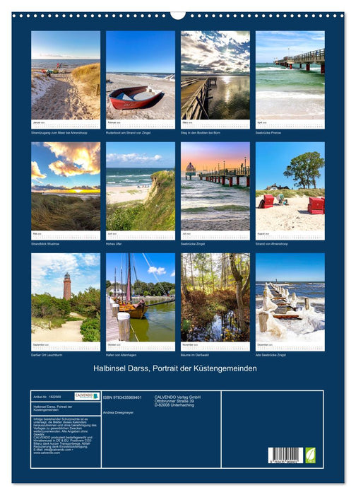 Halbinsel Darss, Portrait der Küstengemeinden (CALVENDO Wandkalender 2025)