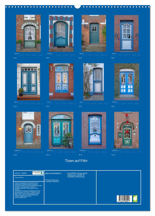 Türen auf Föhr (CALVENDO Wandkalender 2025)