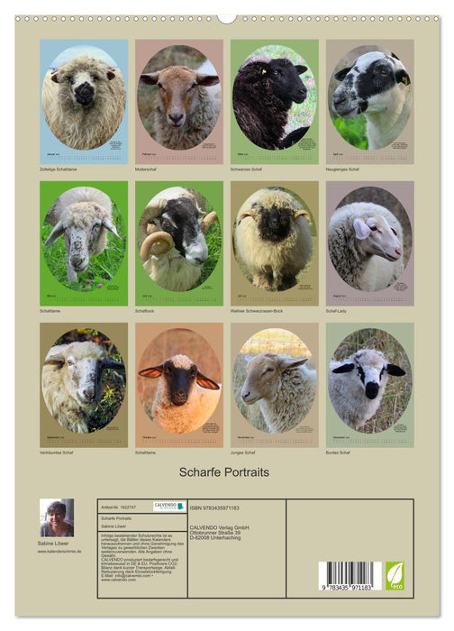 Scharfe Portraits (CALVENDO Wandkalender 2025)