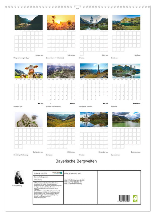 Bayerische Bergwelten (CALVENDO Wandkalender 2025)