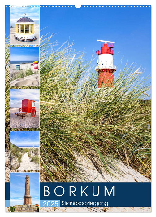 Borkum Strandspaziergang (CALVENDO Wandkalender 2025)